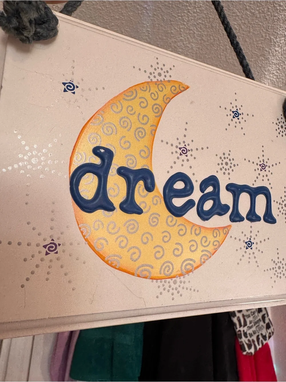 Vintage Y2K Celestial Hanging Sign 🌙